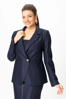 Костюм с юбкой 1016-3 синий Bonna Image