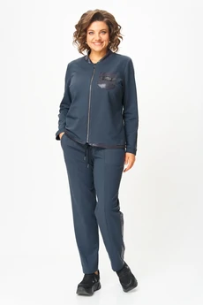 Костюм брючный 455-4 серый Bonna Image