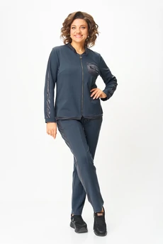 Костюм брючный 455-4 серый Bonna Image