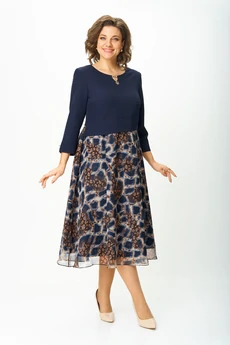 Платье 954-1-1 синий Bonna Image