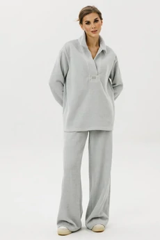 Костюм брючный 1077 серый COCKTAIL