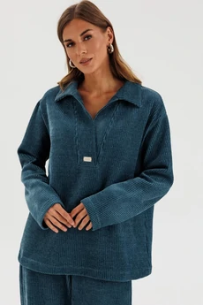 Костюм брючный 1109-1 бирюзовый COCKTAIL
