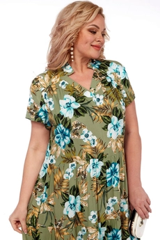 Платье 5023-2 оливковый Celentano lite