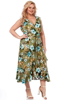 Платье 5024-2 оливковый Celentano lite