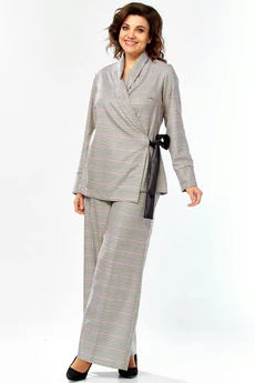 Костюм брючный 5081 клетка Celentano lite