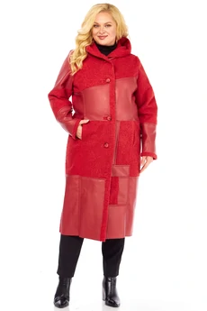 Дубленка 2087 алый-1 Celentano