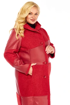 Дубленка 2087 алый-1 Celentano