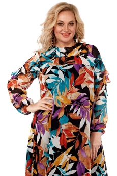 Платье 4003-2 листья Celentano