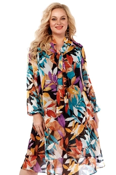 Платье 4004-1 листья Celentano