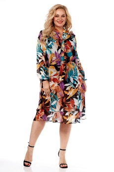 Платье 4004-1 листья Celentano