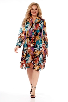 Платье 4004-1 листья Celentano