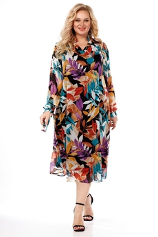 Платье 4007-1 листья Celentano