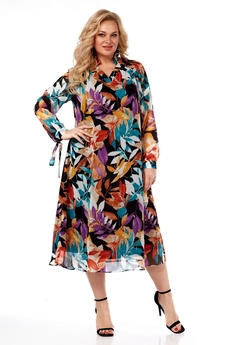 Платье 4007-1 листья Celentano