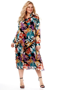 Платье 4007-2 листья Celentano