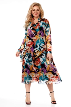 Платье 4007-2 листья Celentano