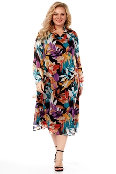 Платье 4007-2 листья Celentano