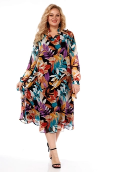 Платье 4007-2 листья Celentano