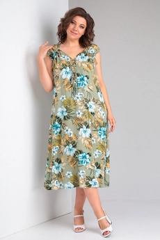 Платье 5013-1 оливковый Celentano