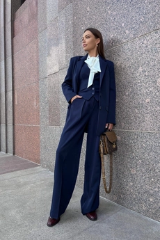 Костюм брючный 0210-3 синий Continental Fashion