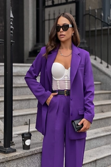 Костюм брючный 0210-7 фиолетовый Continental Fashion