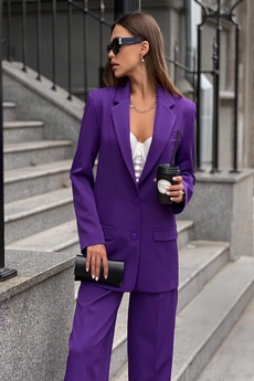 Костюм брючный 0210-7 фиолетовый Continental Fashion