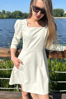 Платье 6076 белый DAVYDOV