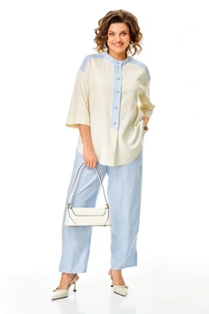 Костюм брючный 26242 молочно-голубой Ladysecret