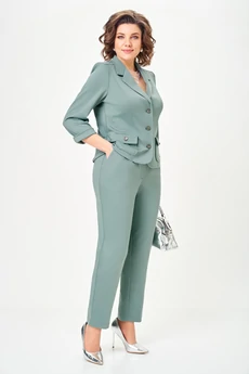 Костюм брючный 2848 серо-голубой DOGGI