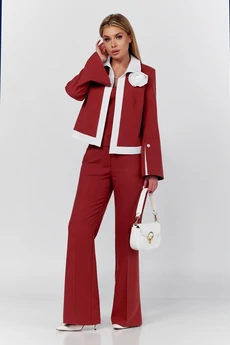 Костюм брючный 2921 красный DOGGI