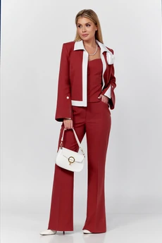 Костюм брючный 2921 красный DOGGI
