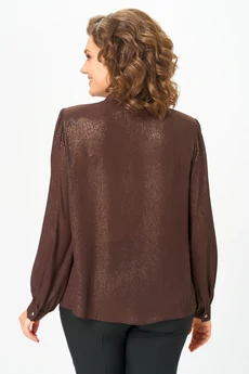 Блузка 7050 коричневый Дали