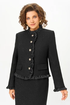 Костюм с юбкой 3742-2 чёрный Дали