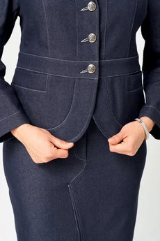 Костюм с юбкой 3746-2 джинс Дали