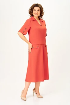 Костюм с юбкой 3750-2 терракот Дали