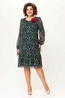 Платье 4560-1 зелень Дали