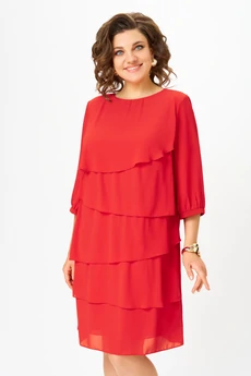 Платье 4627 красный Дали