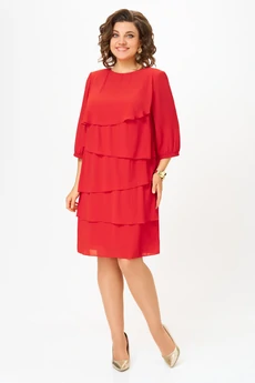 Платье 4627 красный Дали