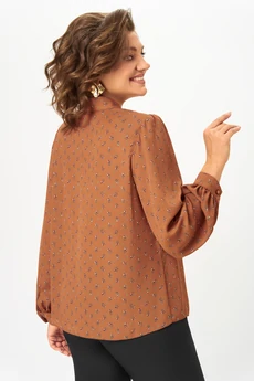 Блузка 7011 коричневый Дали