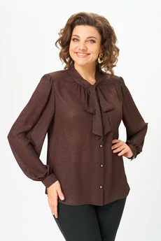 Блузка 7050 коричневый Дали