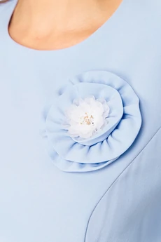 Костюм с юбкой 7055-2 голубой Дали