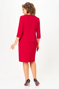 Костюм с юбкой 7055-2 красный Дали