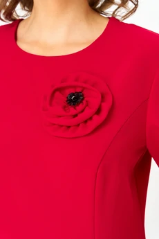 Костюм с юбкой 7055-2 красный Дали