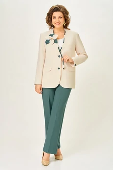 Костюм брючный 7079-2 морская волна Дали