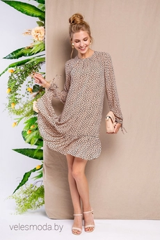 Костюм с платьем 9090 бежевый Daloria