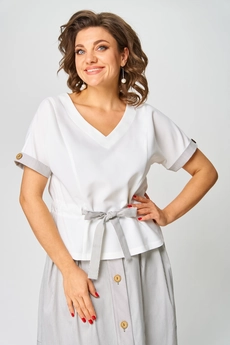 Костюм с юбкой 2225 серый Danaida