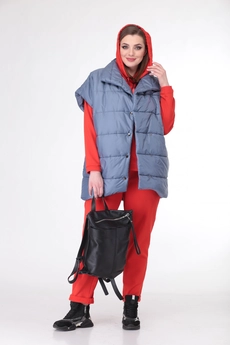 Спортивный костюм+жилет 904 красный Deluiz N