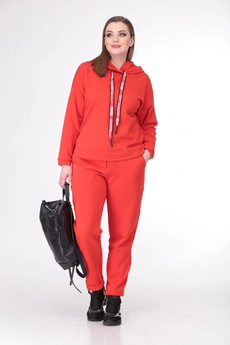 Спортивный костюм+жилет 904 красный Deluiz N