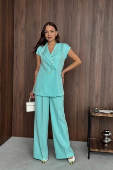 Костюм брючный 2104 мята DilanaVIP
