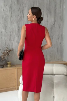 Костюм с платьем 2106 красный DilanaVIP