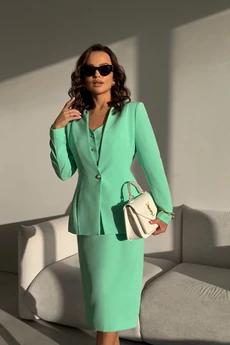 Костюм с платьем 2106-1 мята DilanaVIP